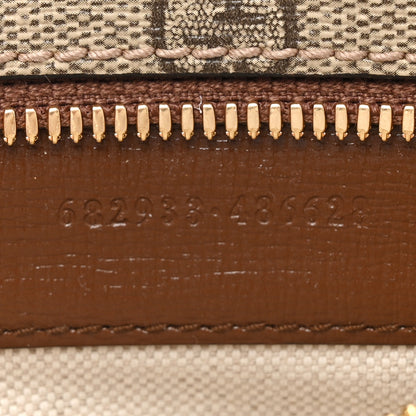 Gucci GG Supreme Monogram Textured Calfskin Retro Interlocking G Belt Bag Beige Ebony Brown Sugar 7 of 11