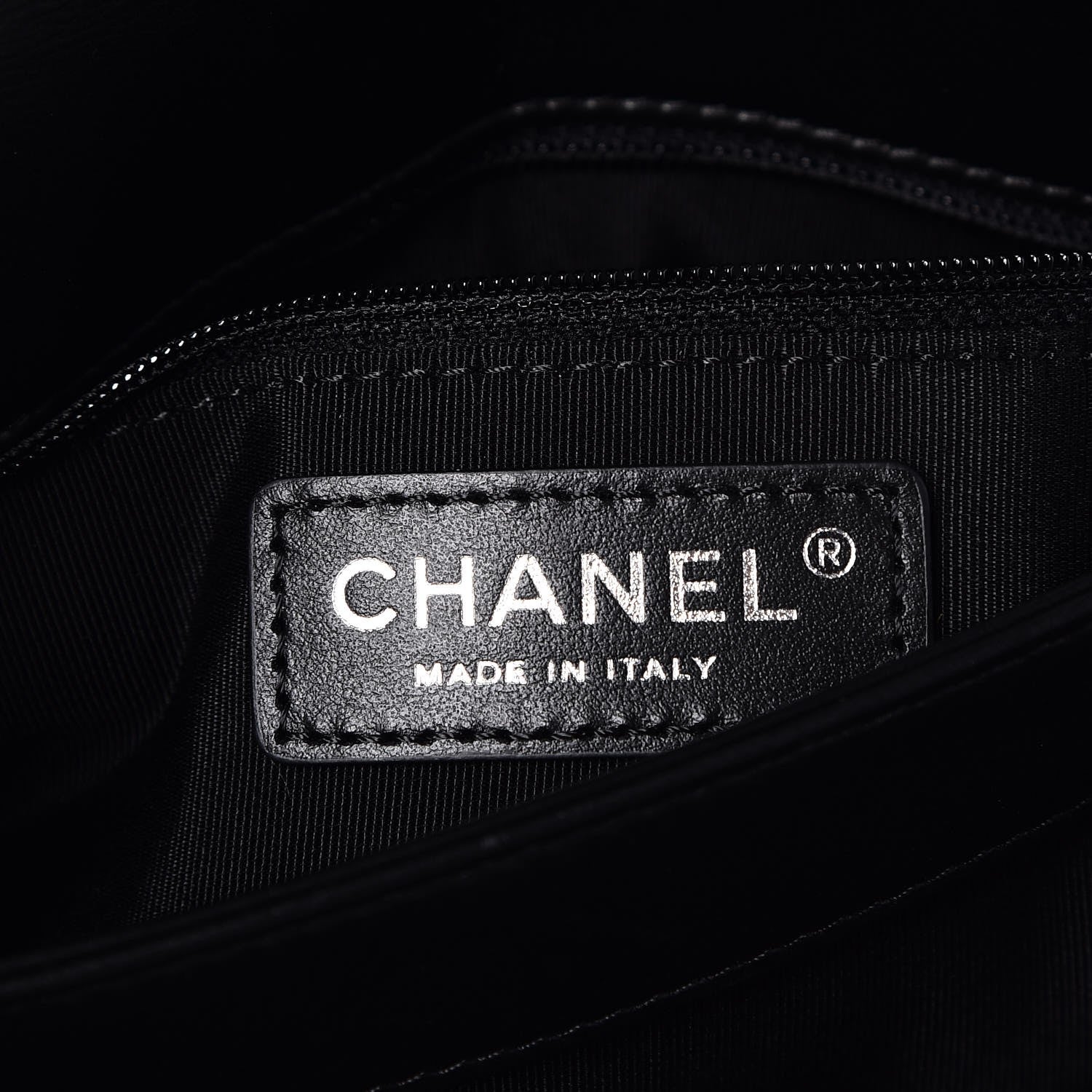Chanel Calfskin Studded Chevron Quilted Flap Black 7 of 14