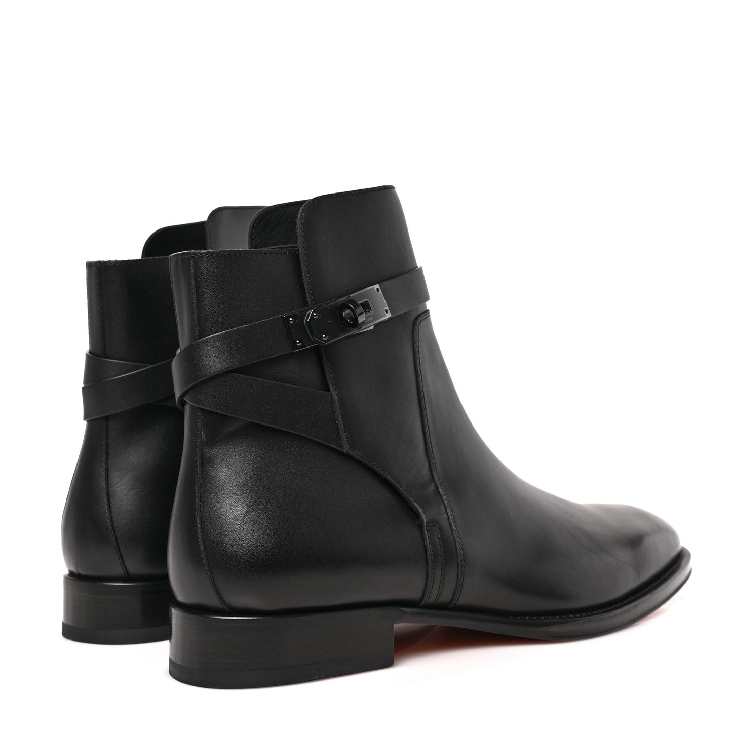 Calfskin Mens Fortune Ankle Boots 42.5 Black