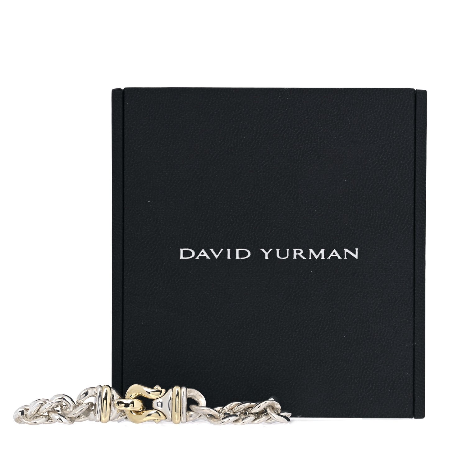 Sterling Silver 14K Yellow Gold Curb Link Buckle Bracelet