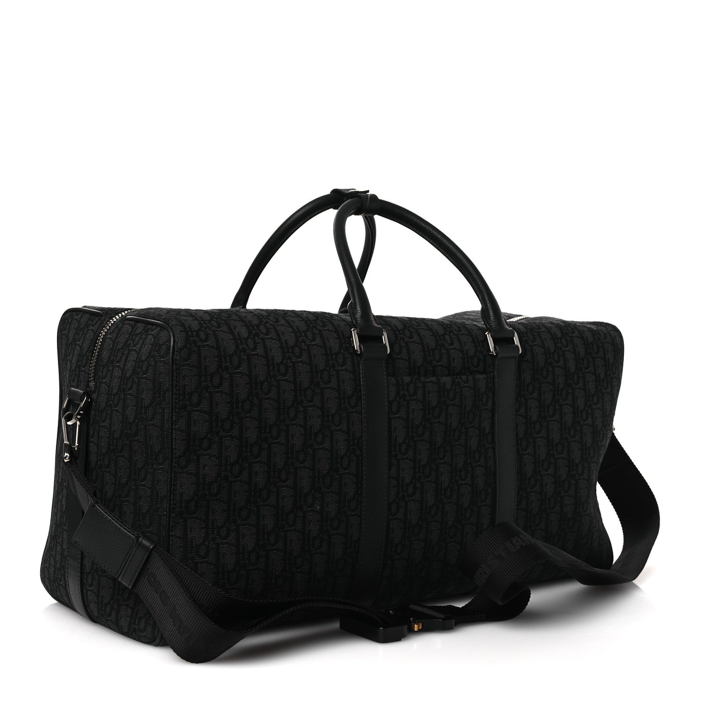 Oblique Jacquard Grained Calfskin Lingot 50 Black