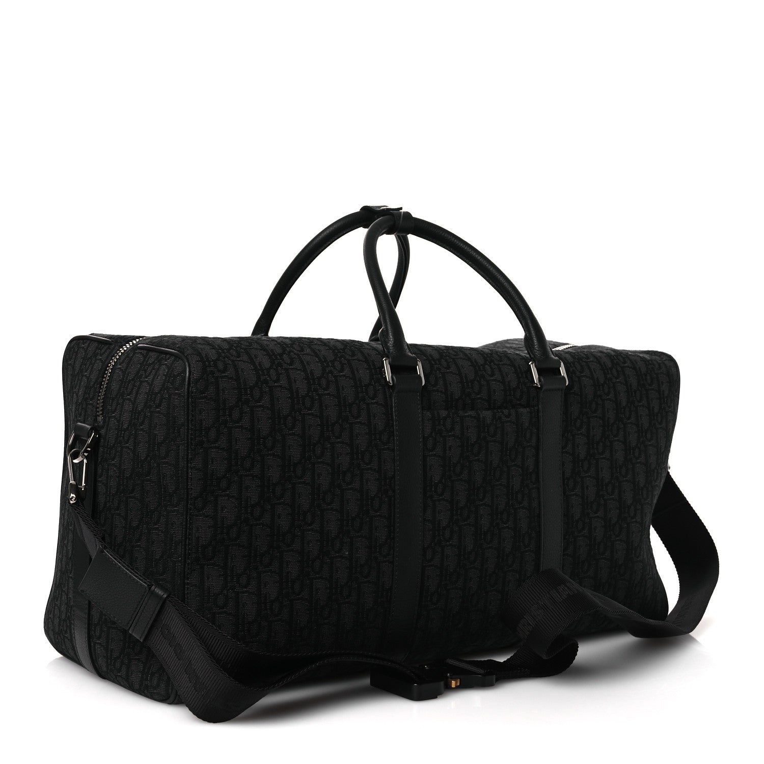 Christian Dior Oblique Jacquard Grained Calfskin Lingot 50 Black 4 of 19