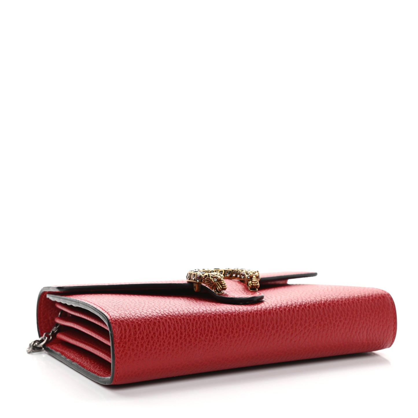 Calfskin Mini Dionysus Chain Wallet Hibiscus Red