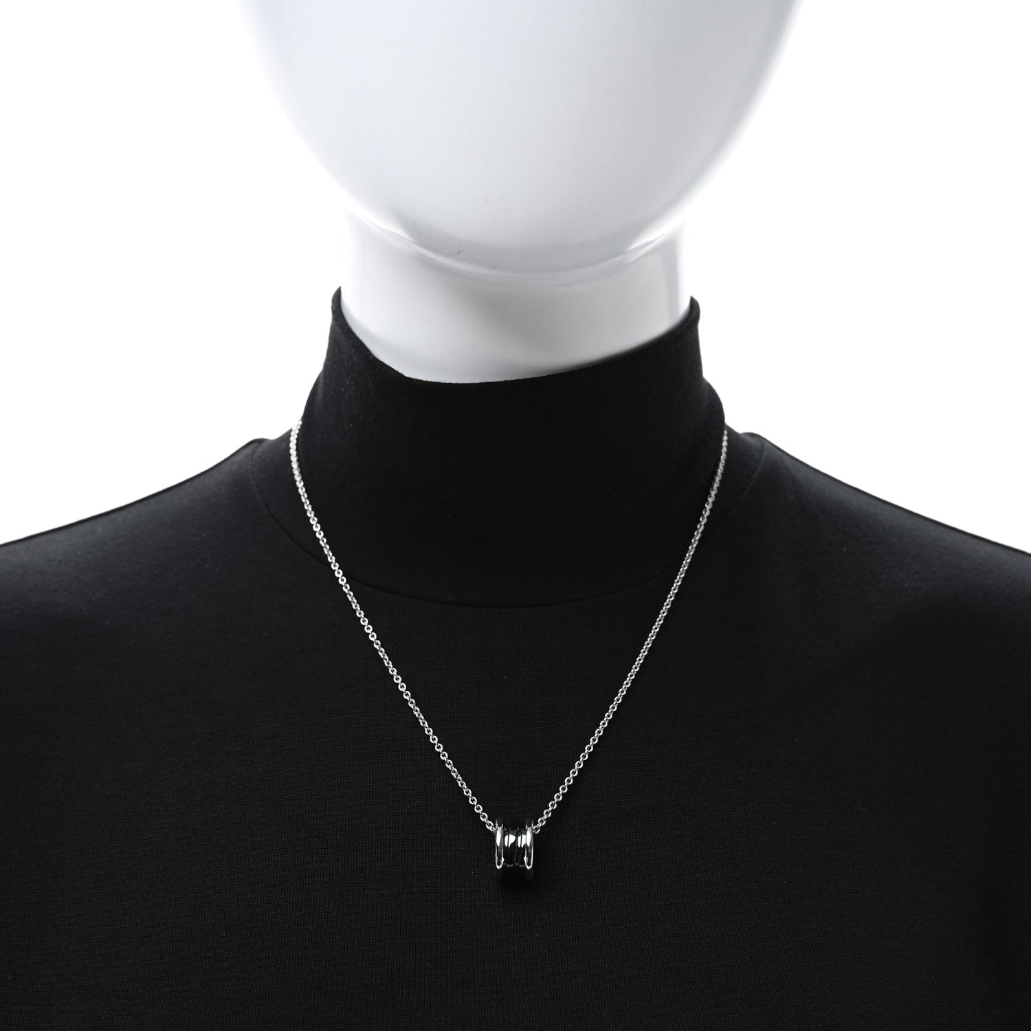 Bulgari Sterling Silver Ceramic Save The Children Pendant Necklace 2 of 5