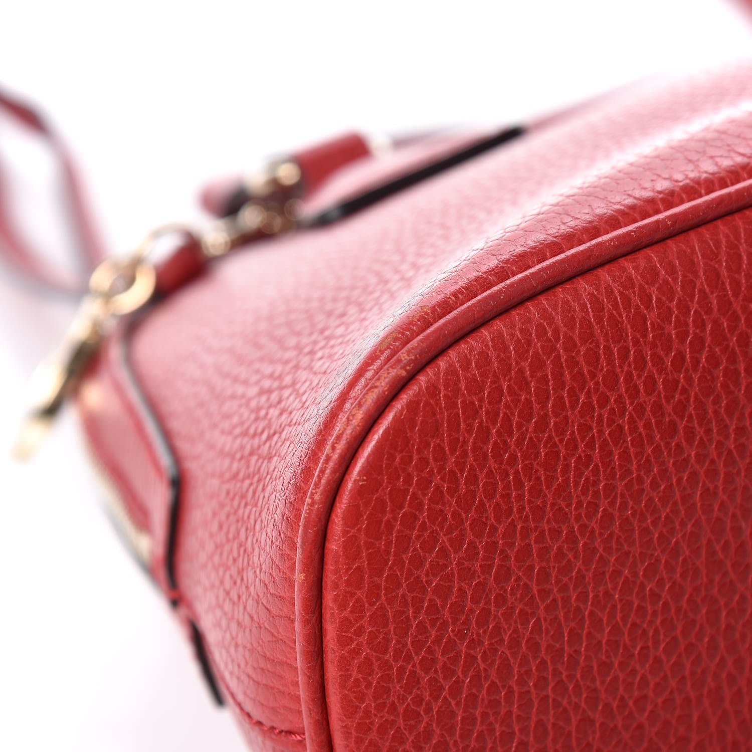 Gucci Dollar Calfskin Small GG Charm Dome Bag Red 13 of 18