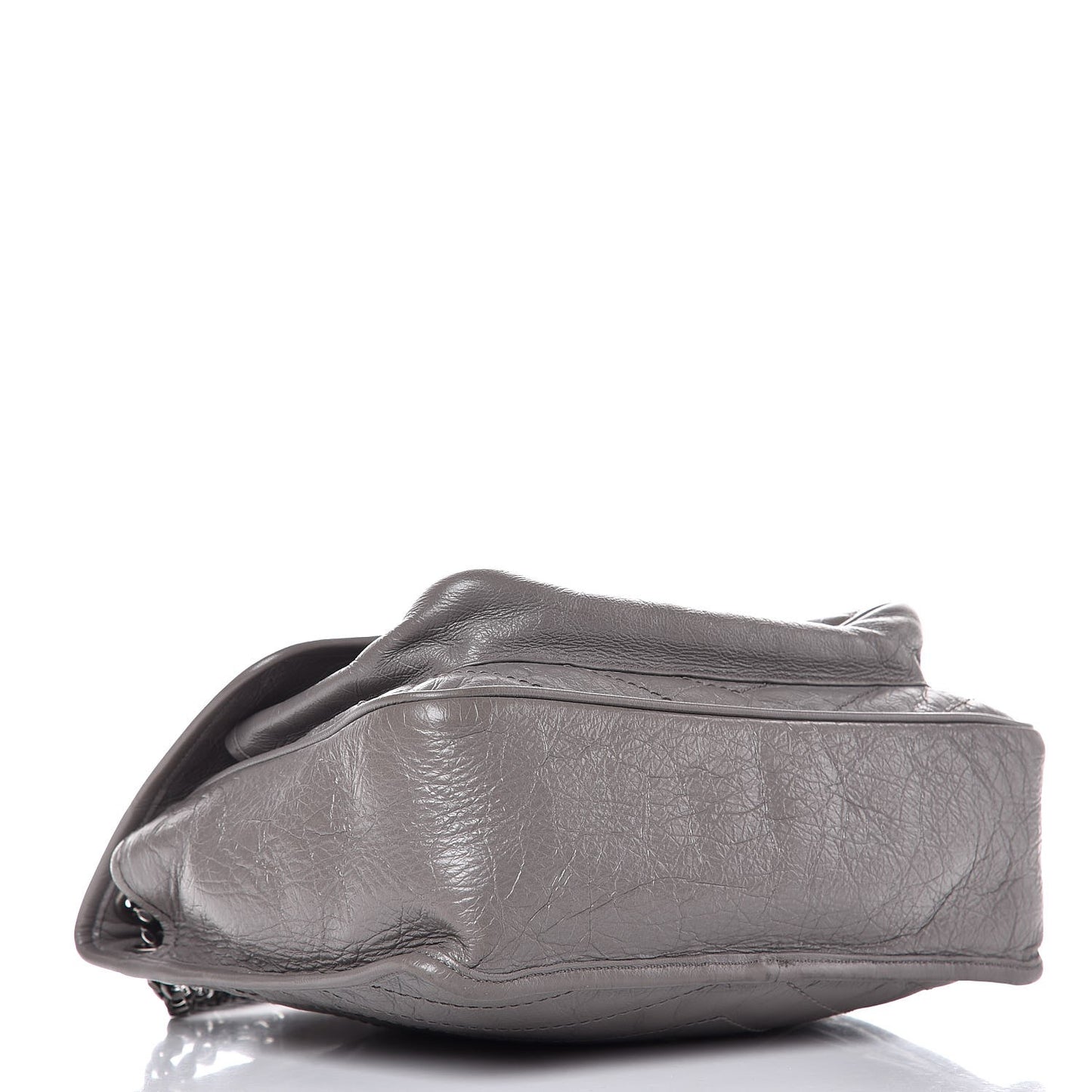 Crinkled Calfskin Matelasse Monogram Medium Niki Chain Satchel Fog