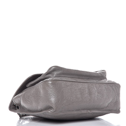 Saint Laurent Crinkled Calfskin Matelasse Monogram Medium Niki Chain Satchel Fog 5 of 10