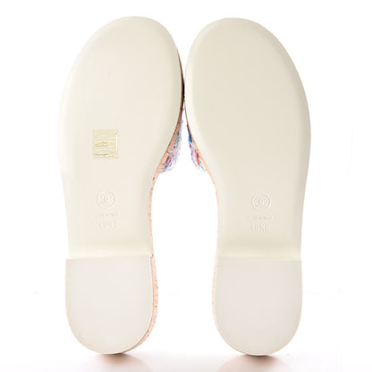 Chanel Tweed Logo Mules 40.5 Multicolor 5 of 9
