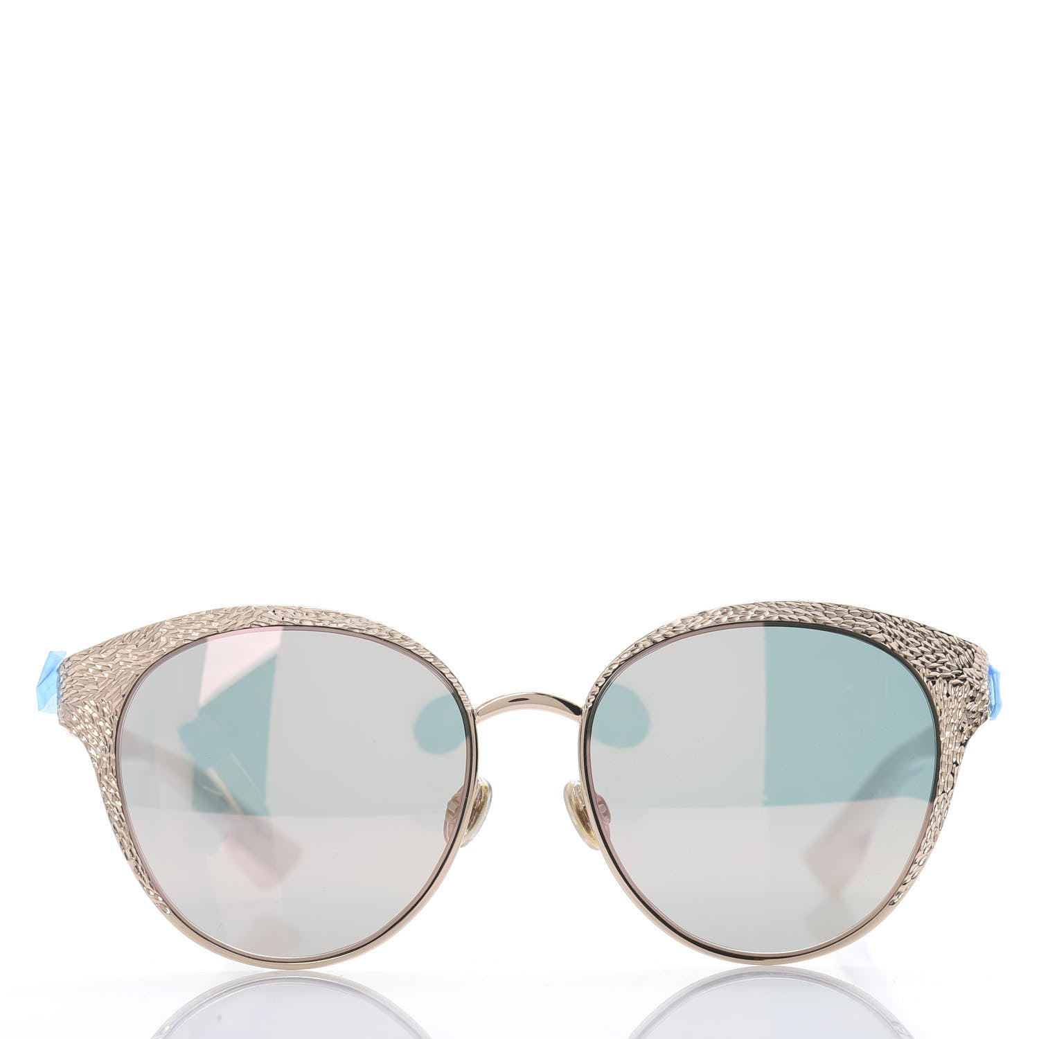 Christian Dior Metal Mirrored Unique Limited Edition Sunglasses Gold 2 of 8