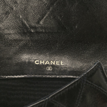 Chanel Calfskin Diamond Stitched Compact Wallet Black 7 of 12