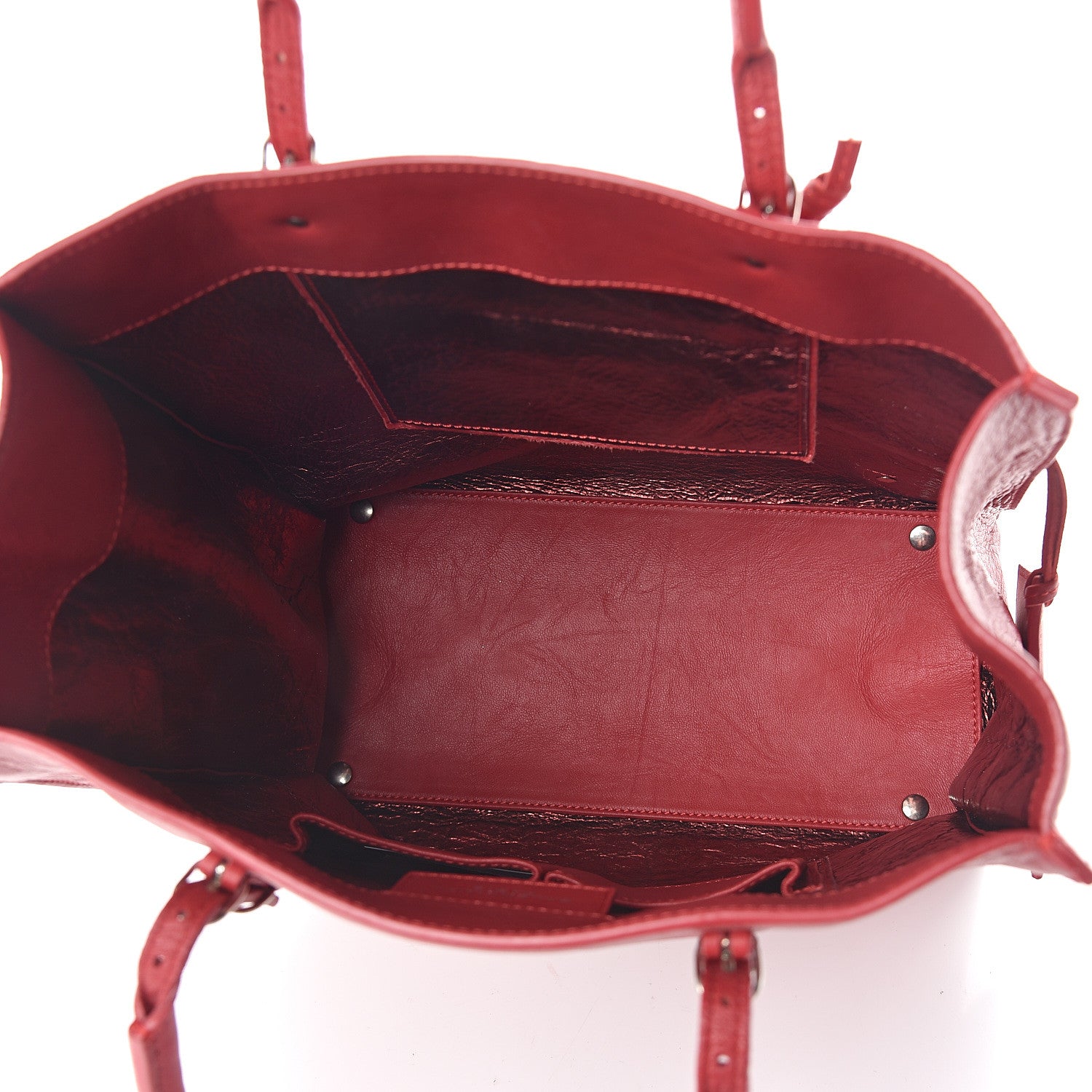 Balenciaga Veau Papier A5 Tote Rouge Grenade 4 of 7
