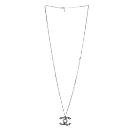 Chanel Crystal Baguette CC Necklace Blue 3 of 7