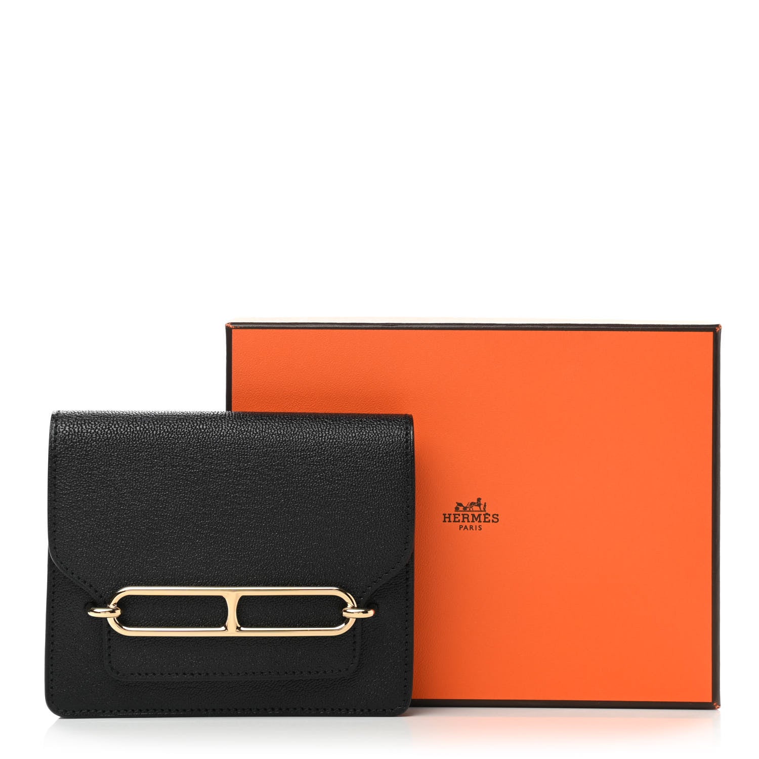 Hermes Chevre Mysore Roulis Slim Wallet Black 8 of 8