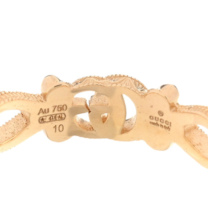 Gucci 18K Yellow Gold Diamond Flora Ring 50 5.25 4 of 5