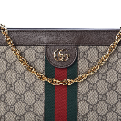 Gucci GG Supreme Monogram Web Small Ophidia Chain Shoulder Bag Brown 8 of 10