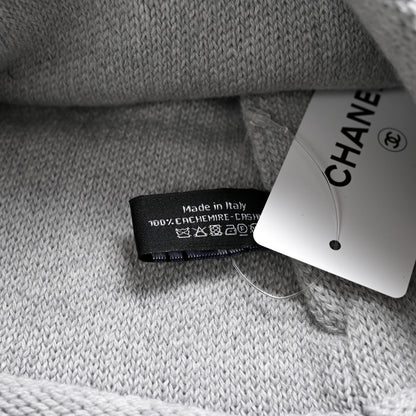 Chanel Cashmere CC Beanie Hat Grey 5 of 5