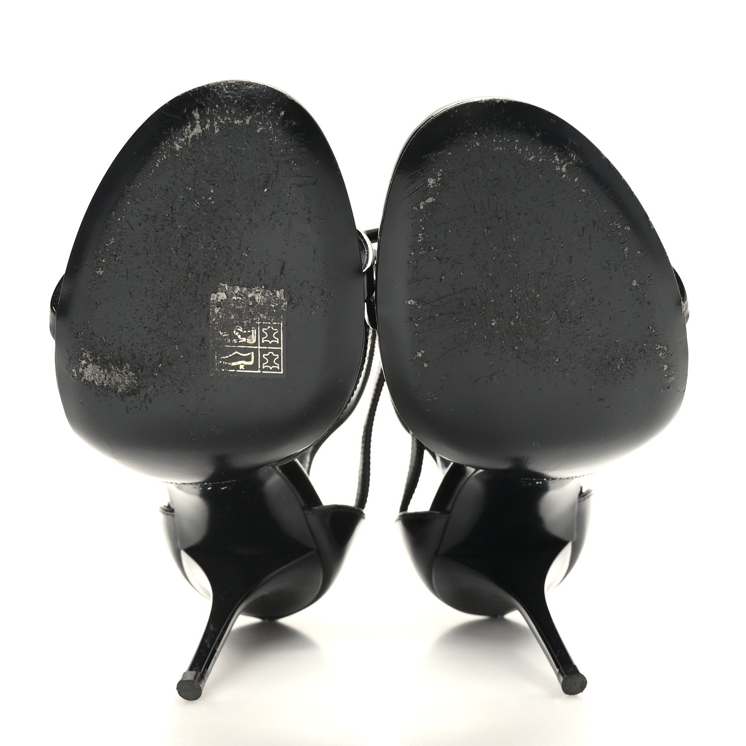Saint Laurent Patent Cassandra 100 Sandals 37.5 Black 7 of 10
