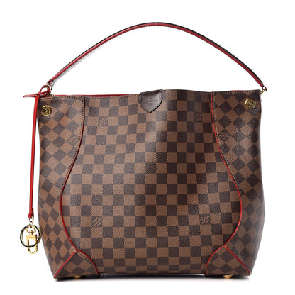 Louis Vuitton Damier Ebene Caissa Hobo Cherry 1 of 11