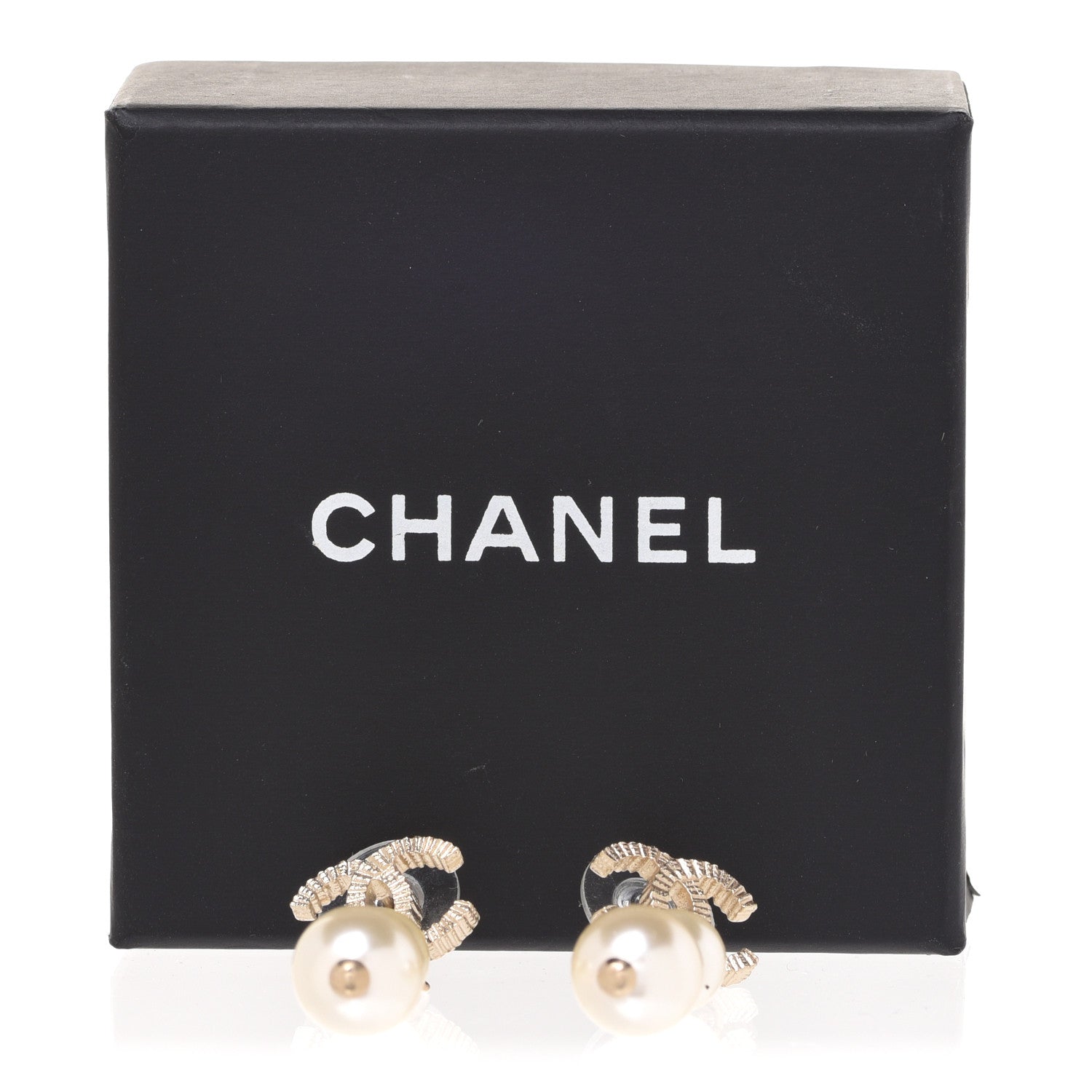 Chanel Pearl CC Drop Earrings Gold 5 of 5