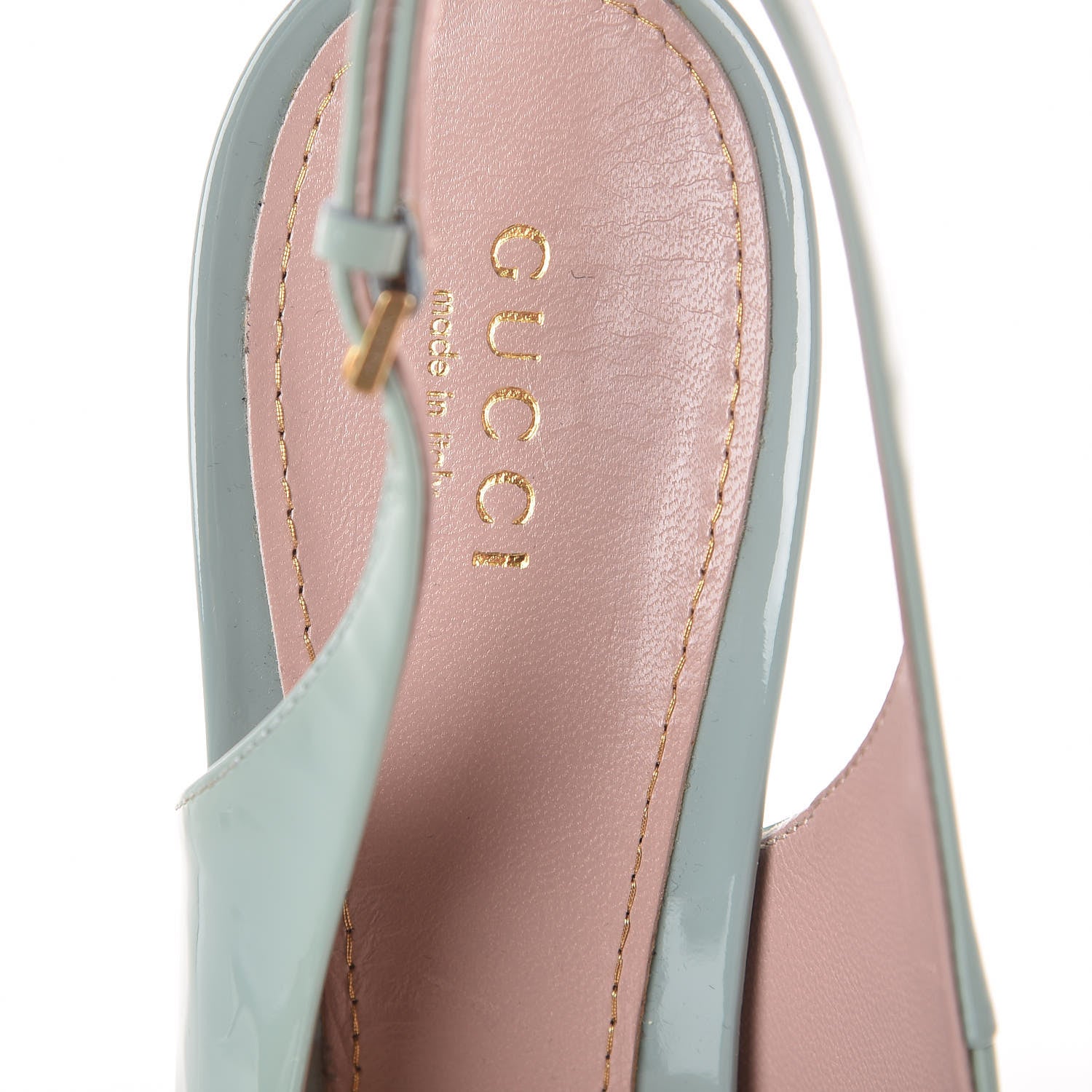 Gucci Vernice Crystal Peep Toe Platform Slingback Pumps 40.5 Bosco 9 of 10