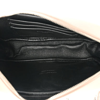 Saint Laurent Grain De Poudre Matelasse Monogram Mini Lou Camera Bag Marble Pink 5 of 10