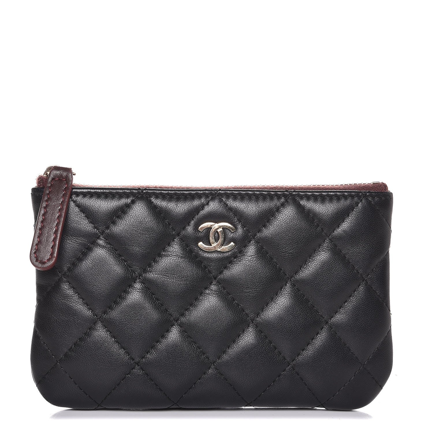 Chanel Lambskin Quilted Small Cosmetic Case Black 1 of 8