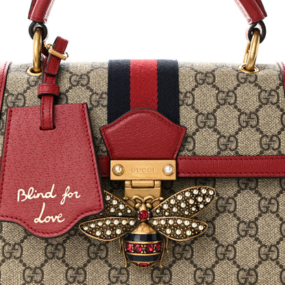 Gucci GG Supreme Monogram Small Queen Margaret Top Handle Bag Red 8 of 10