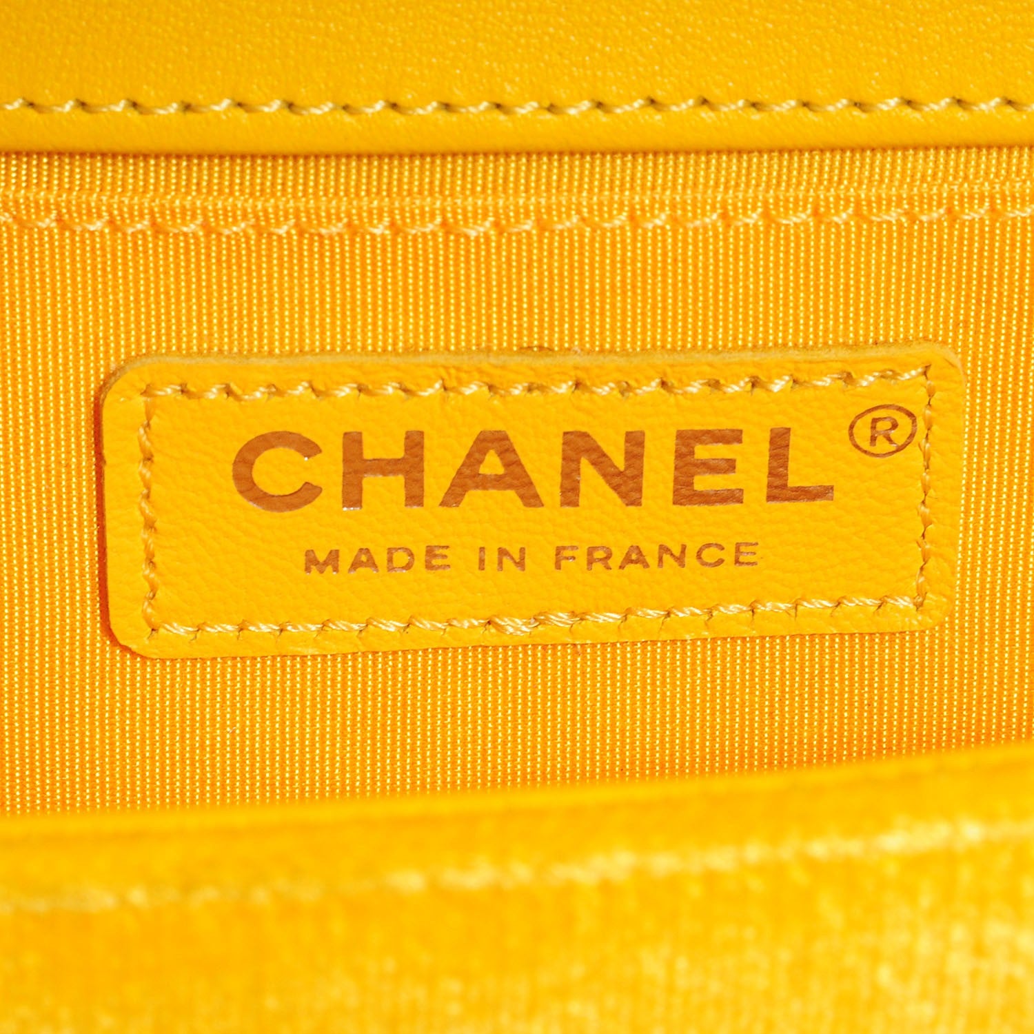 Chanel Velvet Quilted Medium Boy Flap Yellow 6 of 7