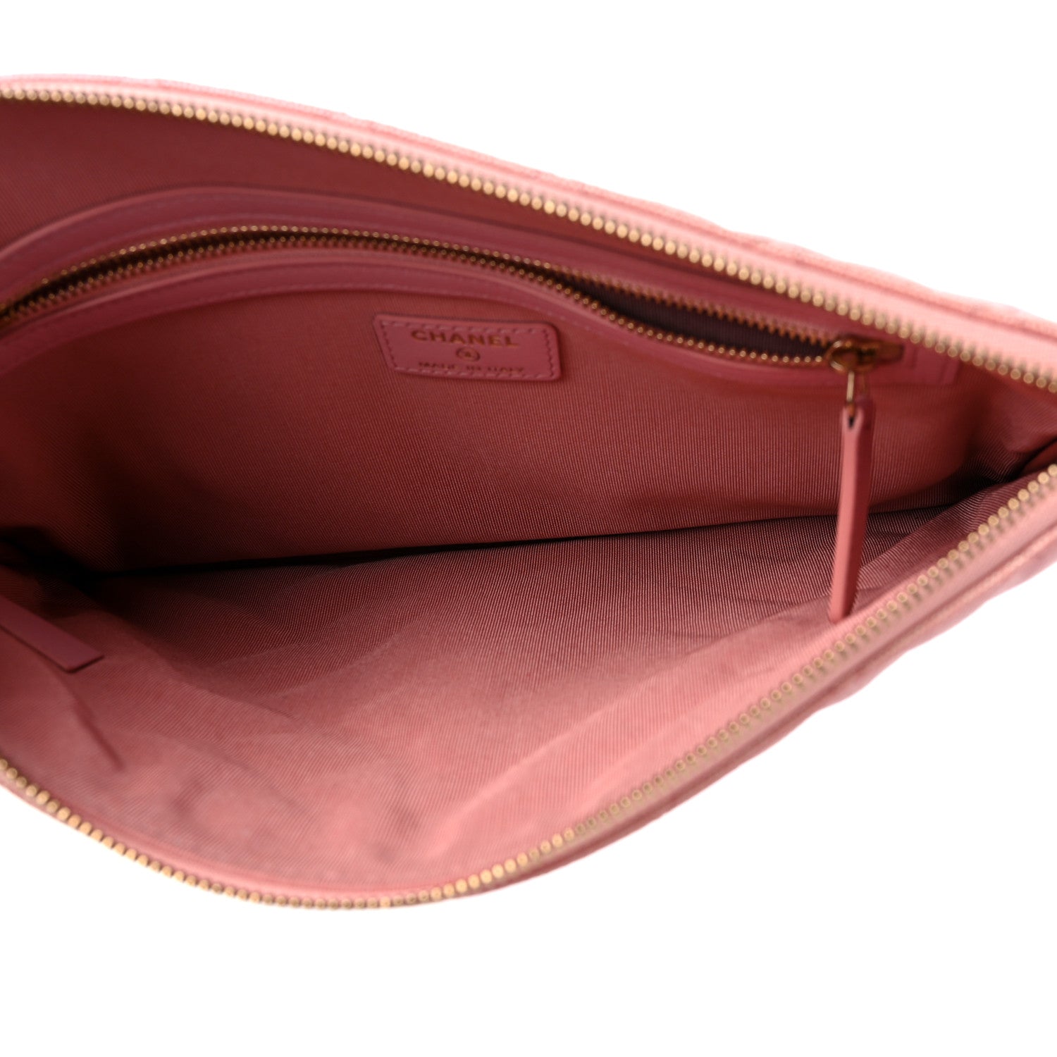 Chanel Iridescent Caviar Quilted Medium Cosmetic Case Rose Pink 5 of 11