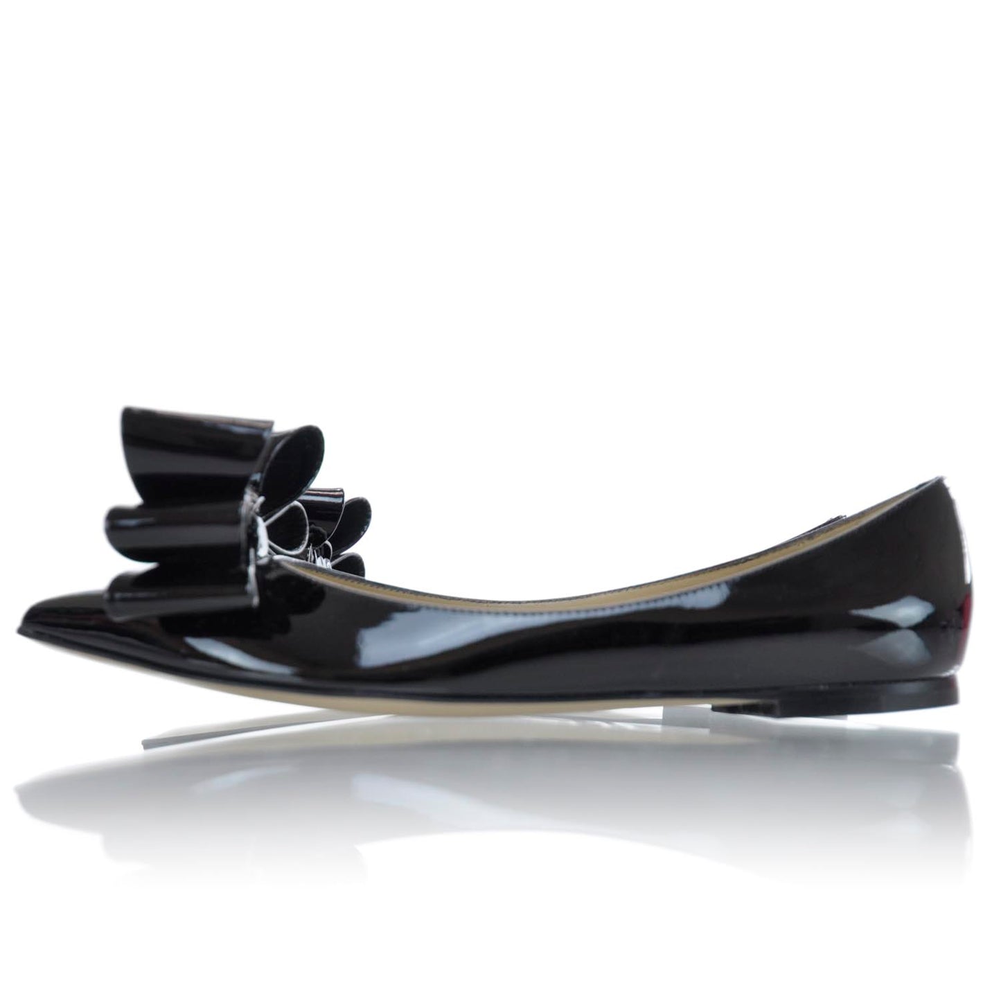 Patent Couture Bow Flats 36 Black