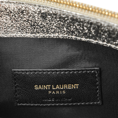 Saint Laurent Metallic Calfskin Matelasse Chevron Monogram Envelope Chain Wallet Pale Gold 6 of 6
