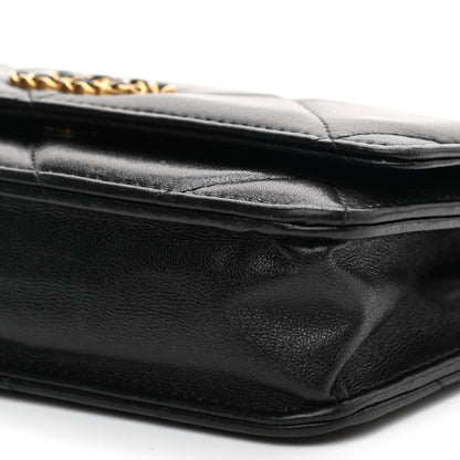 Chanel Goatskin Quilted Chanel 19 Wallet On Chain WOC Black 10 of 10
