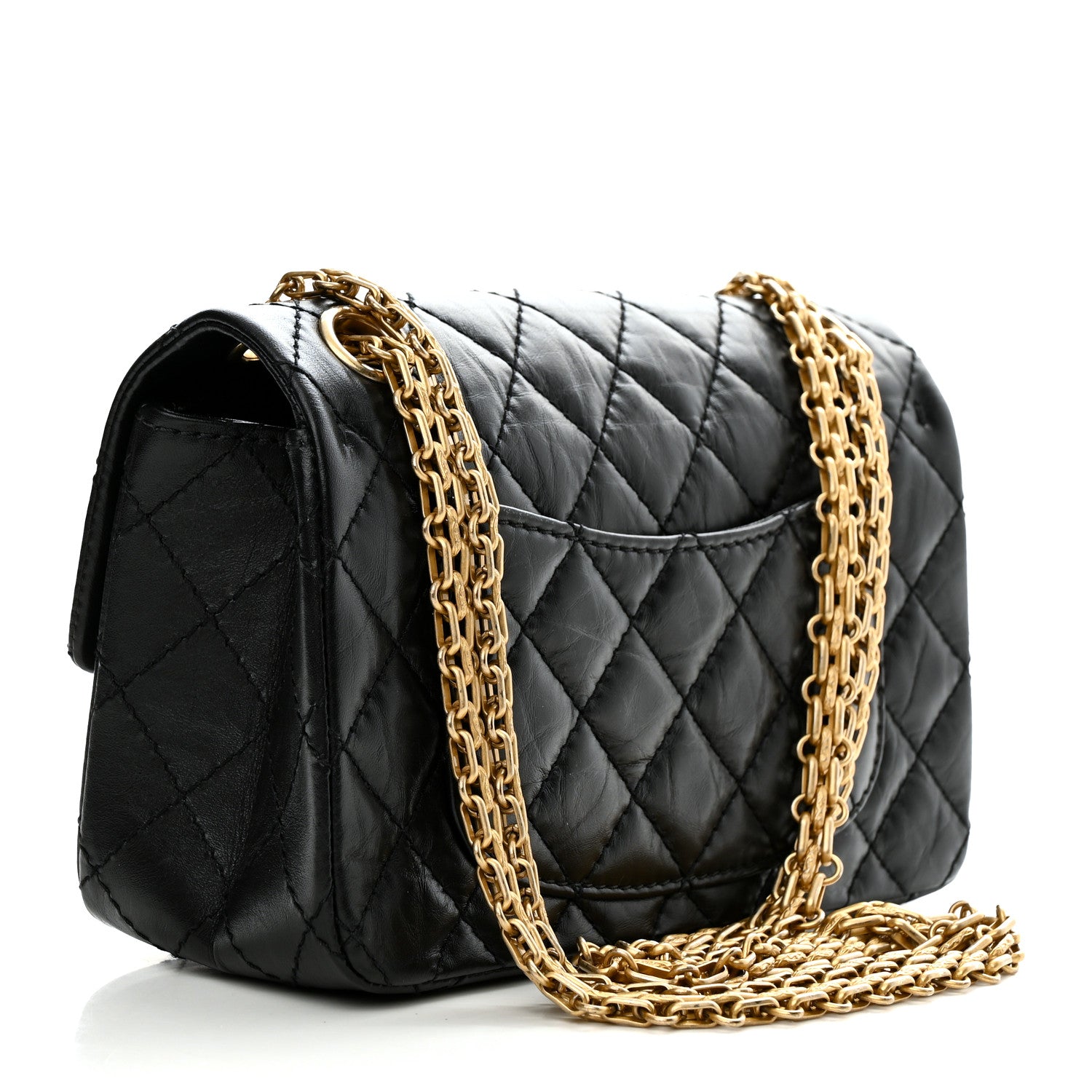 Chanel Aged Calfskin Quilted 2.55 Reissue Mini Flap Black 3 of 11