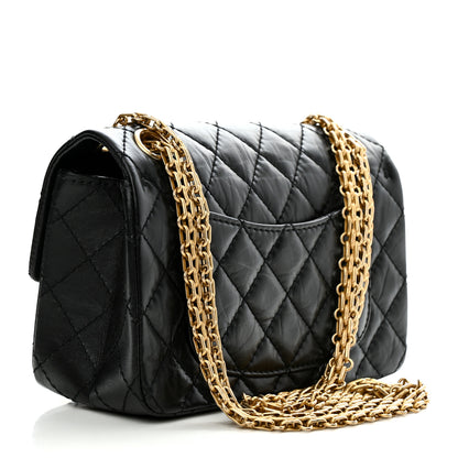 Chanel Aged Calfskin Quilted 2.55 Reissue Mini Flap Black 3 of 11