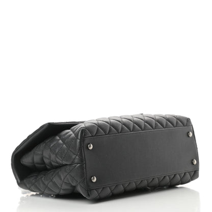 Chanel Caviar Quilted Medium Coco Handle Flap Black 4 of 11