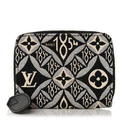Louis Vuitton Jacquard Since 1854 Zippy Coin Purse Grey 1 of 7