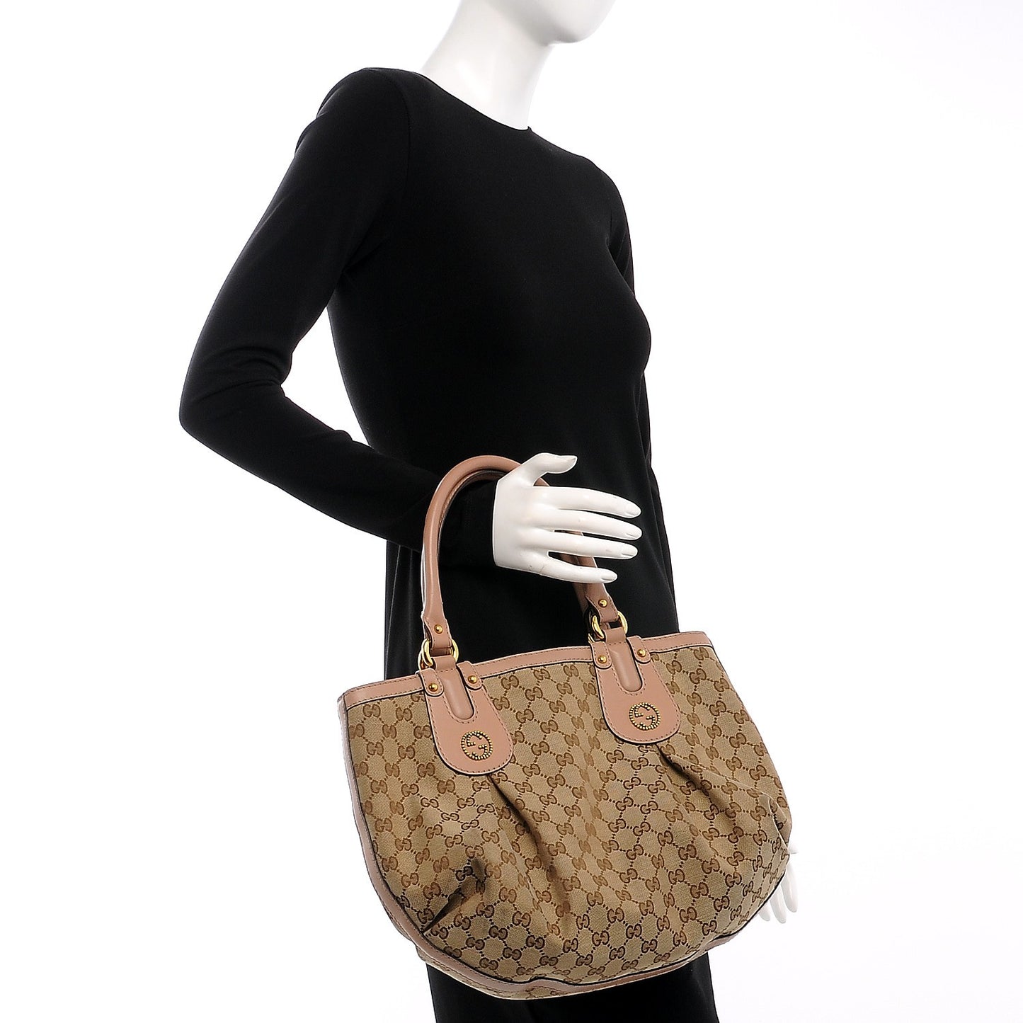 Monogram Medium Scarlett Studded Tote Pink