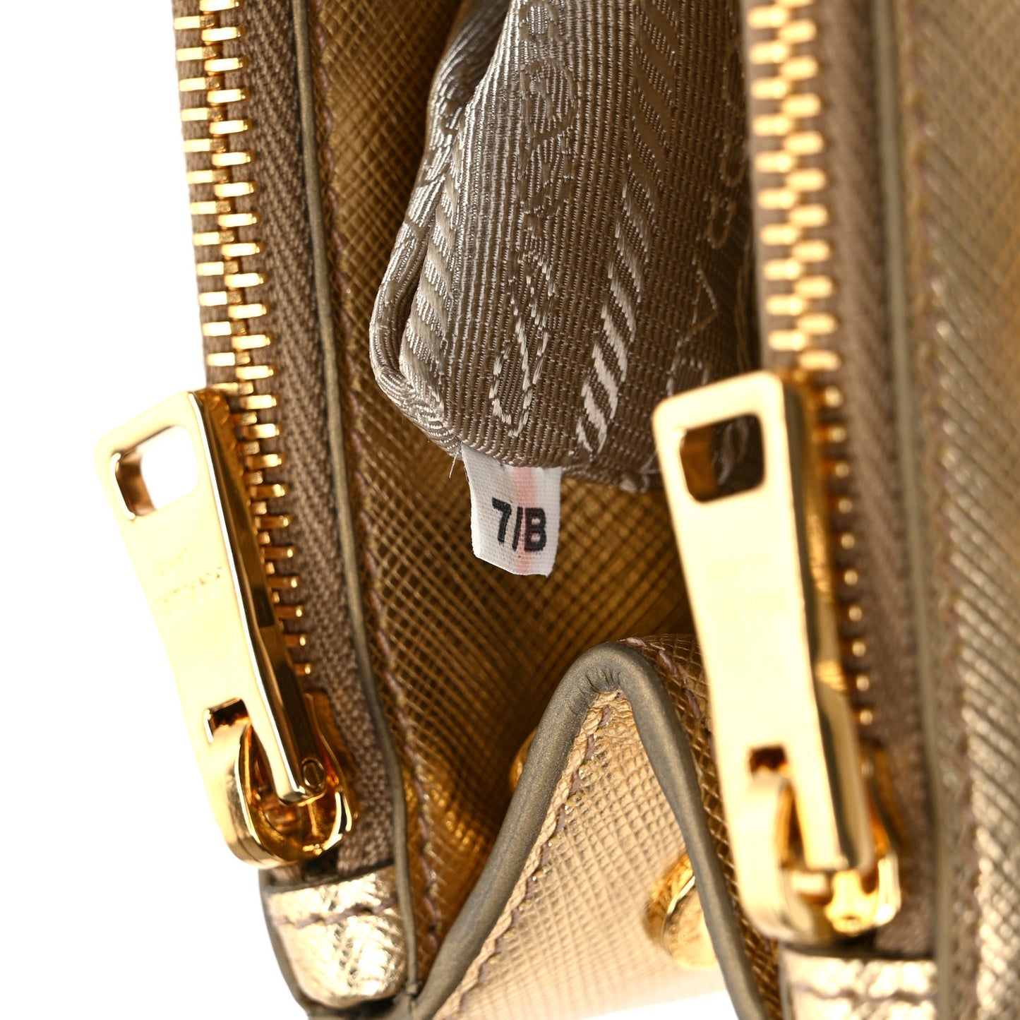Metallic Saffiano Lux Small Galleria Double Zip Tote Platino