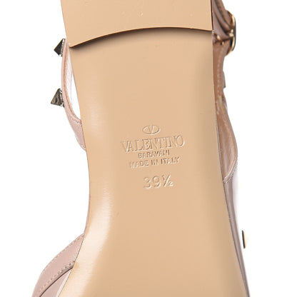 Valentino Garavani Patent Rockstud Slingback Flats 39.5 Poudre 6 of 9