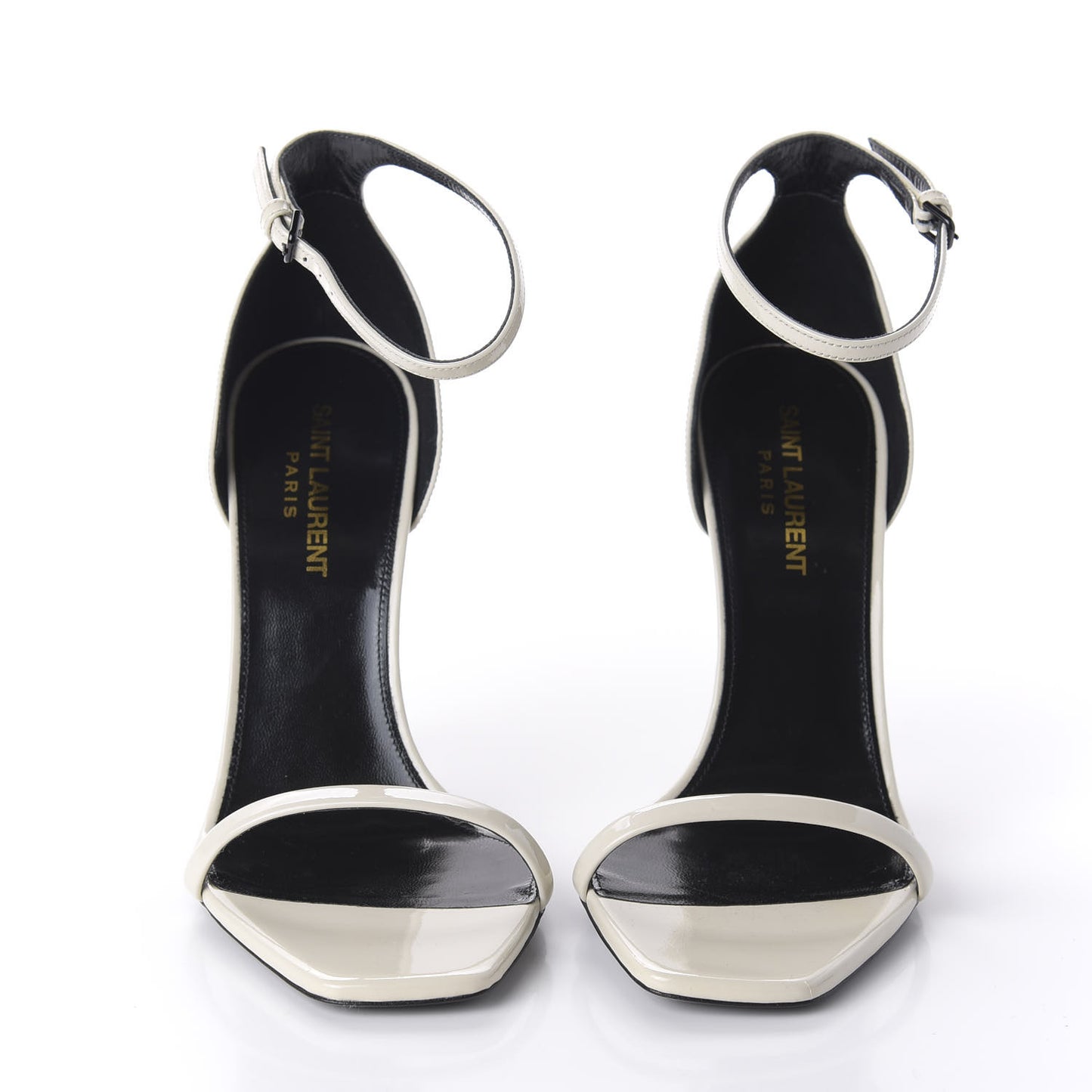 Patent Calfskin Opyum 110 Sandals 37.5 Neutro