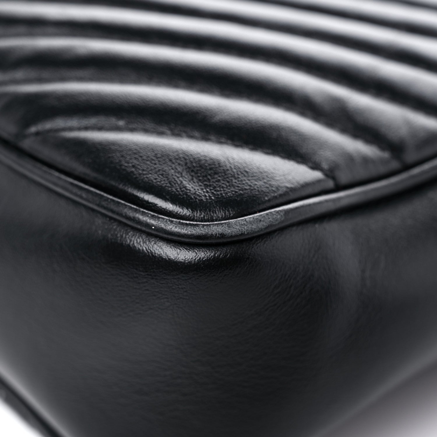 Saint Laurent Calfskin Matelasse Monogram Lou Camera Bag Black 9 of 18