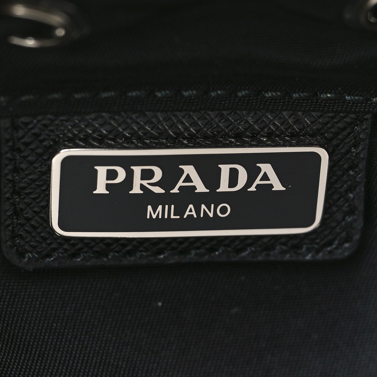 Prada Nylon Vela Drawstring Pouch Black 6 of 9