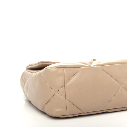 Chanel Lambskin Quilted Medium Chanel 19 Flap Dark Beige 8 of 10
