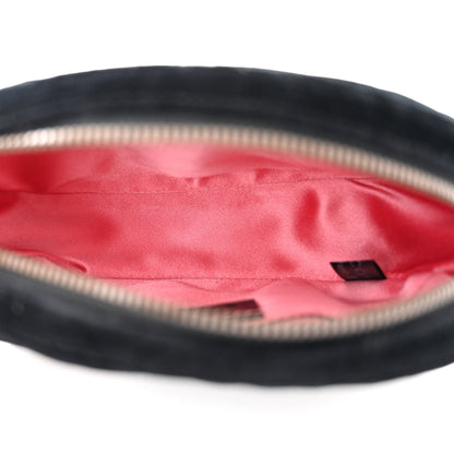 Gucci Velvet Matelasse GG Marmont Belt Bag 85 34 Black 5 of 10