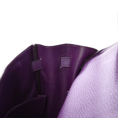 Hermes Taurillon Clemence Kelly Retourne 35 Ultraviolet 25 of 34