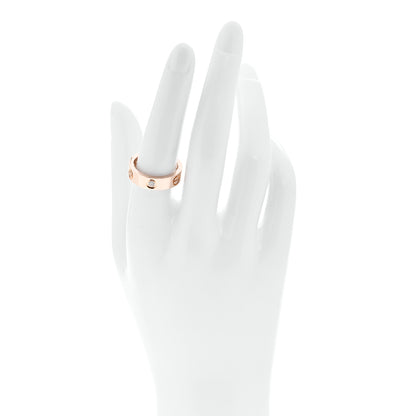 Cartier 18K Pink Gold 3 Diamond LOVE Ring 55 7.25 2 of 5
