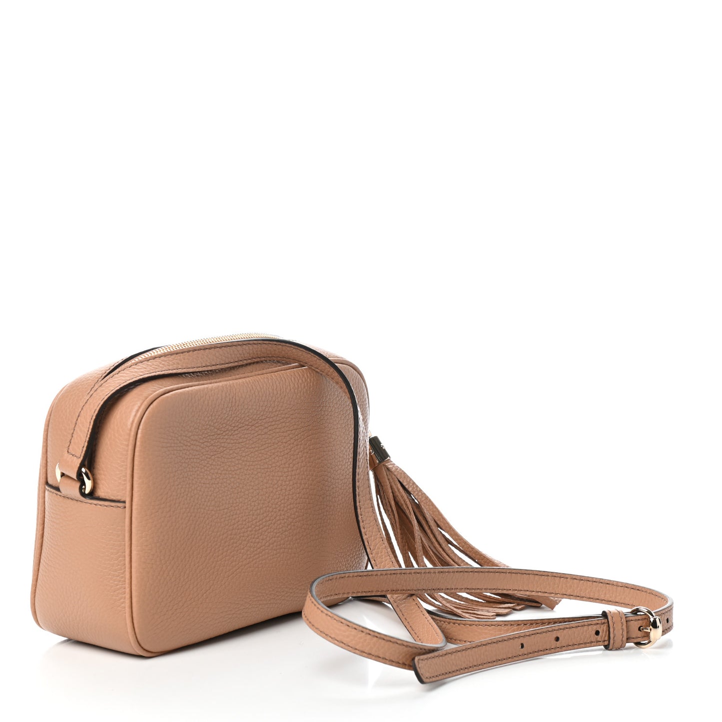 Pebbled Calfskin Small Soho Disco Bag Rose Beige