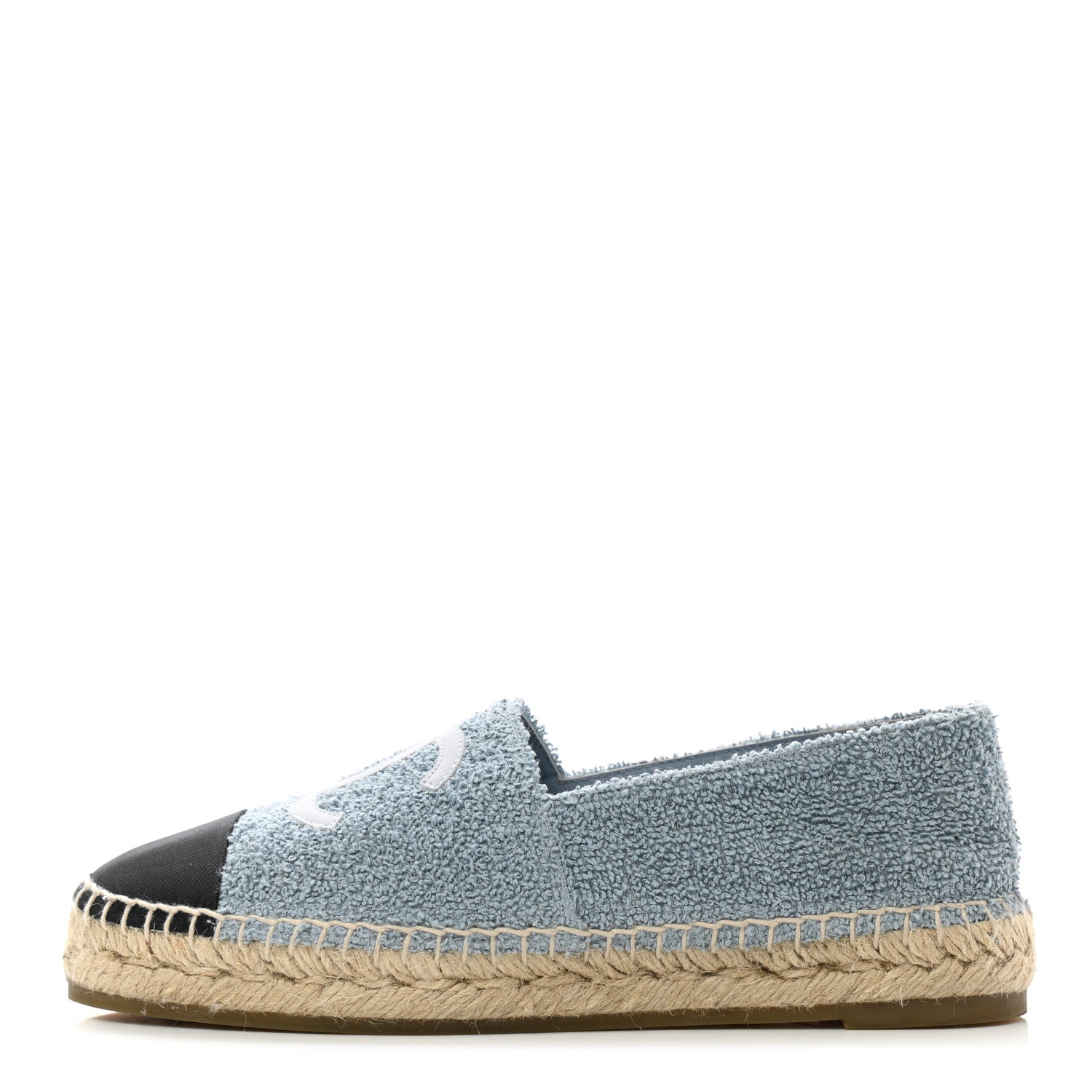 Chanel Terry Cloth CC Espadrilles 39 Blue Black 1 of 8