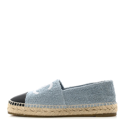 Chanel Terry Cloth CC Espadrilles 39 Blue Black 1 of 8