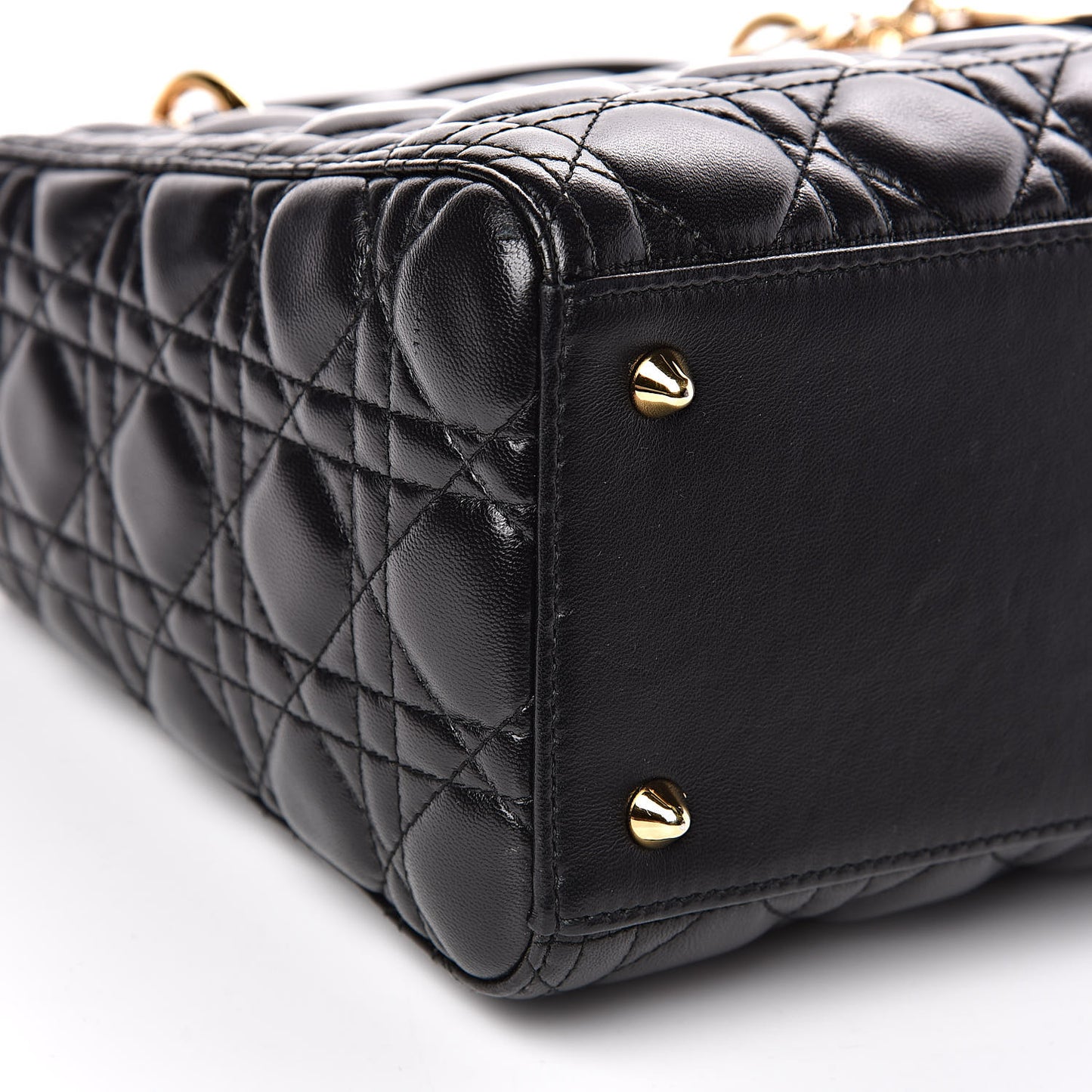 Lambskin Cannage Medium Lady Dior Black